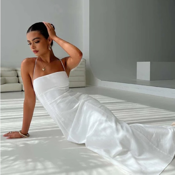 Princess Polly Brightwell Maxi Dress White - Picture 1 of 13